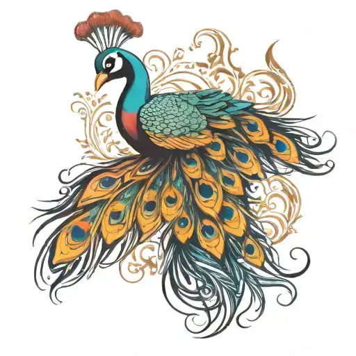 peacock tattoo design idea
