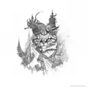 череп  tattoo design idea