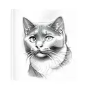 Russian blue cat tattoo design idea