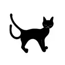 Russian blue cat tattoo design idea