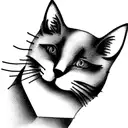 Russian blue cat tattoo design idea