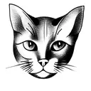 Russian blue cat tattoo design idea