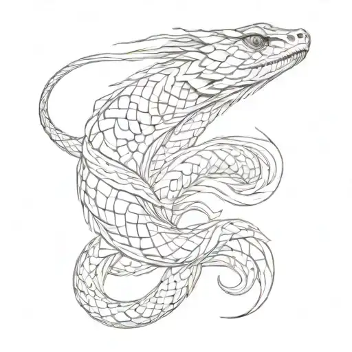 Viper tattoo design idea