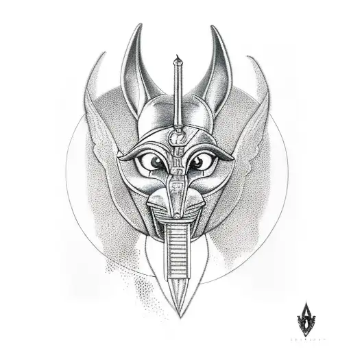 Anubis tattoo design idea