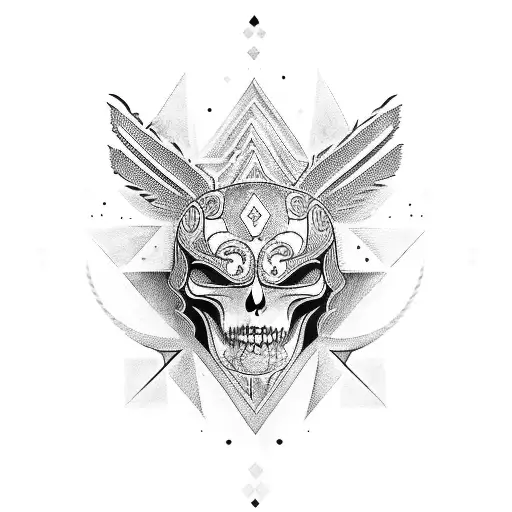 Engel mit Wolken und einem Adlerim chicano style tattoo design idea