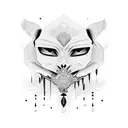 Engel mit Wolken und einem Adlerim chicano style tattoo design idea