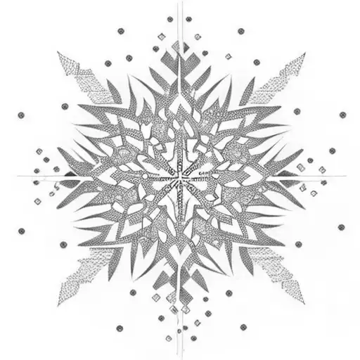 snowboard mountain snowflake  tattoo design idea