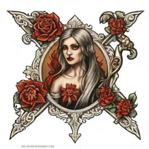 mother russia othodox cross tattoo design idea