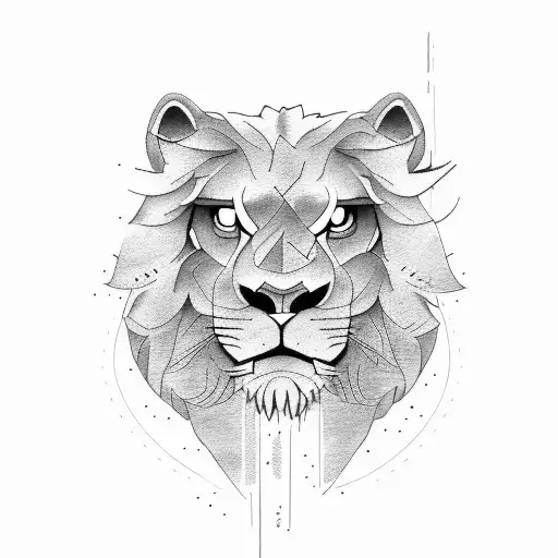 roaring Lion and lamb arm sleeve  tattoo design idea