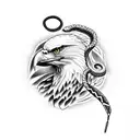 eagle and snake tattoo design idea