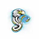 eagle and snake tattoo design idea