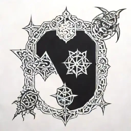 ritual paranormal order tattoo design idea
