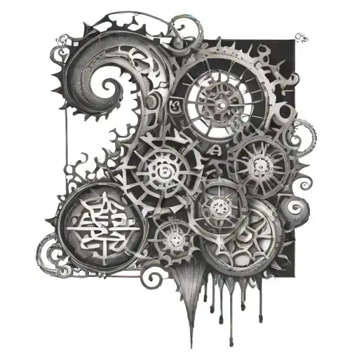 A mechanical engineer's interpretation of the seven deadly sins tattoo design idea