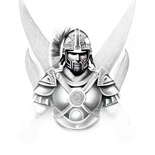 spartan warrior tattoo design idea