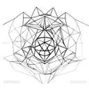 A geometric tattoo design representing the golden ratio with elements of Leonardo da Vinci's work tattoo design idea