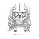 text: life is unfair kill yourself or get over it tattoo design idea