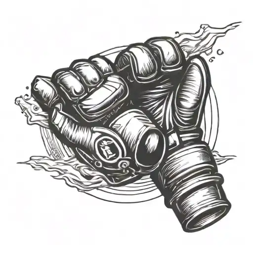 Incorporate elements of MMA fighting, such as gloves and a ring, into a design symbolizing strength and determination tattoo design idea