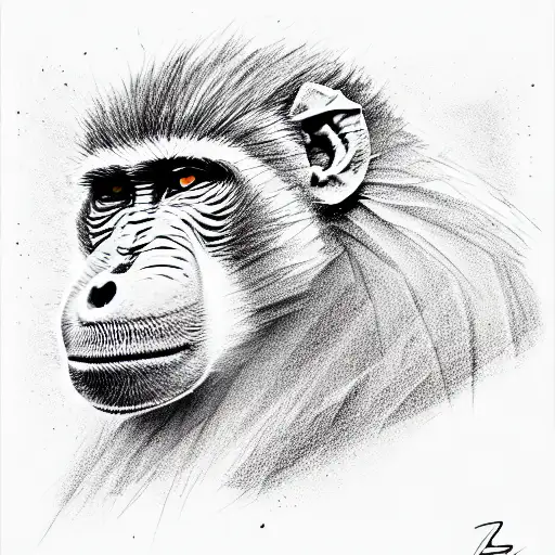 baboon tattoo design idea
