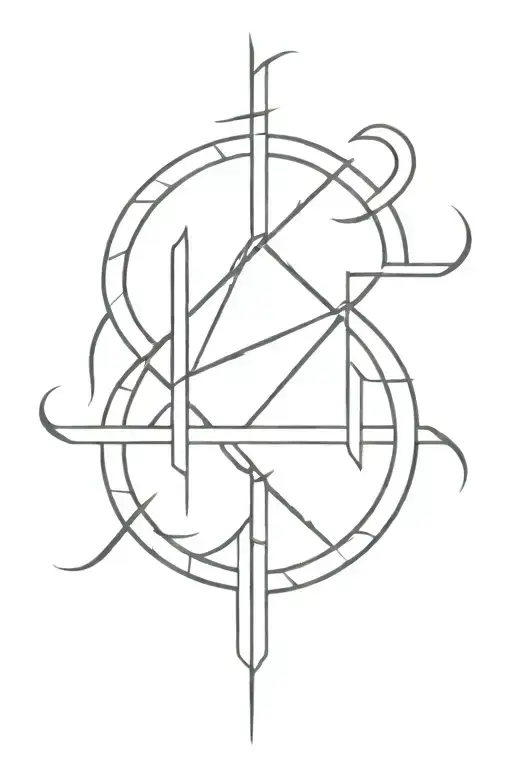 bind rune symbolizing intention tattoo design idea