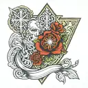 roman catholic tattoo design idea