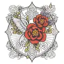 roman catholic tattoo design idea