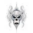 Ocean Waves storm leg long tattoo design idea