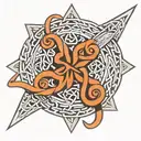 celtic knotwork broken arrow  tattoo design idea