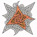 celtic knotwork broken arrow  tattoo design idea