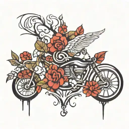 tattoo is a symbol for a family in which dad, mom and daughter, they dream of a son, they had a lot of problems that they faced tattoo design idea