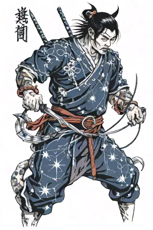 scalpel forming constellations tattoo design idea