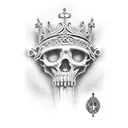 Cristo con corona de espinas y palomas tattoo design idea