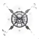 pirate ship tattoo design idea