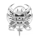 pirate ship tattoo design idea