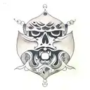 pirate ship tattoo design idea