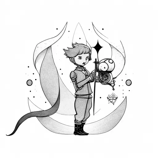 the little prince tattoo design idea