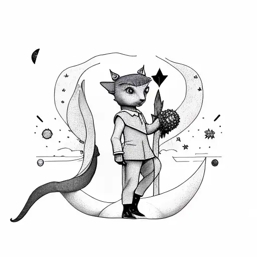 the little prince tattoo design idea