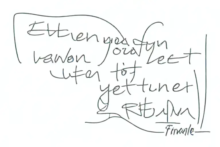 "Even though you haven't left yet, I'm already waiting for your return" tattoo design idea