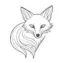full length fox tattoo design idea