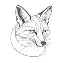 full length fox tattoo design idea