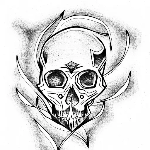 Skull tattoo design idea