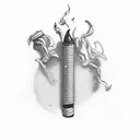 Broken cigarette tattoo design idea