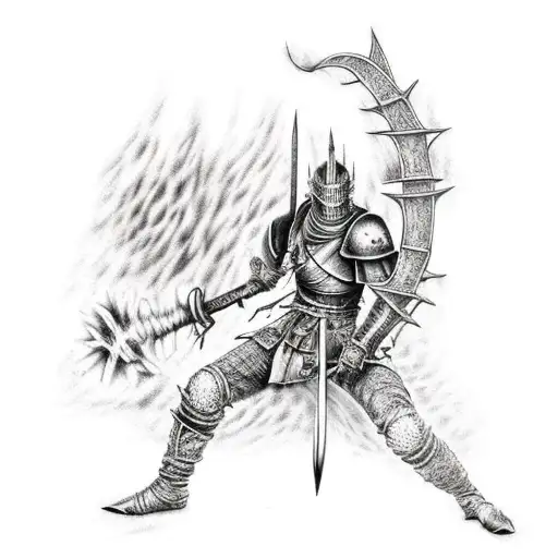 Dark souls bonfire tattoo design idea