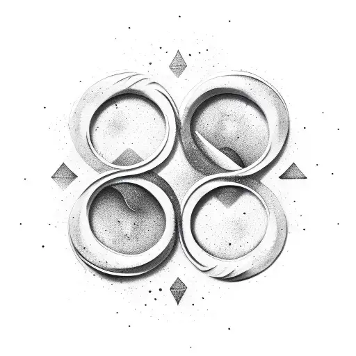 gemini sign with yin Yang around it tattoo design idea