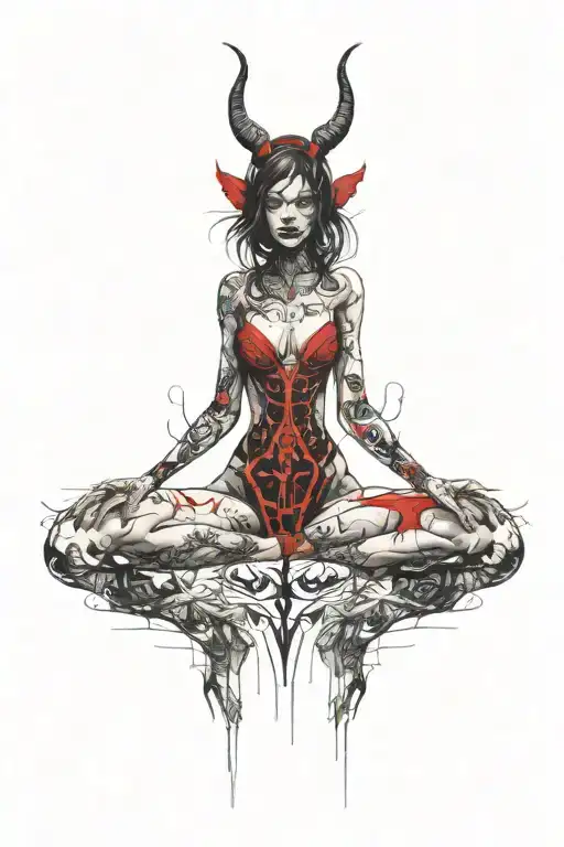 succubus tattoo design idea
