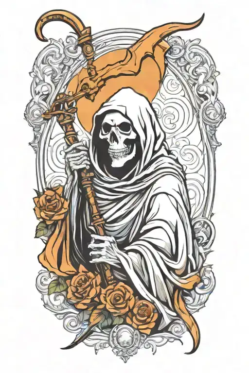 grim reaper tattoo design idea