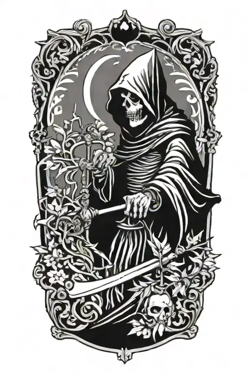 grim reaper tattoo design idea