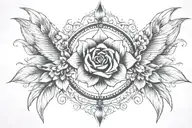 Delicate Night  tattoo design idea
