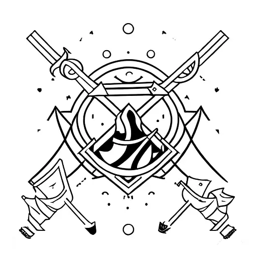 Archer or bow and arrow as a poker card tattoo design idea