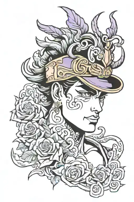 Jojo bizarre Adventure Johnathan  tattoo design idea