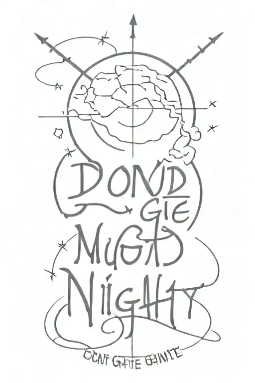dont go gentle into the good night, rage against the dying of the light  tattoo design idea